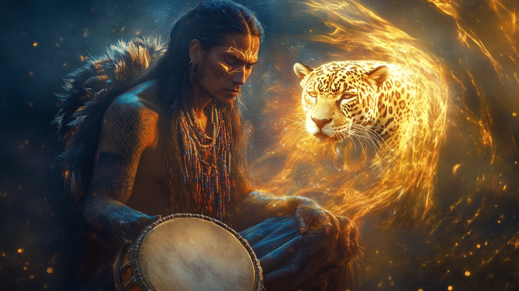 Animal de poder tambor chamánico